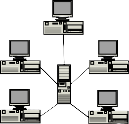 client-server network image.