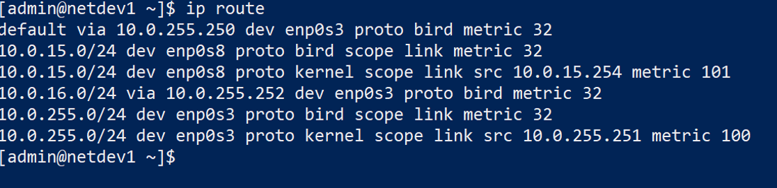 routing table example